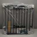 Babelio 29.7-46.5" No Bottom Bar Baby/Dog Gate for Stairs, House and Doorways, Auto Close Safety Pet Gates with Large Walk Thru Door, Hardware Mount, Black