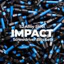 Toolant 1" Impact Torx Bits 50-Pack (T20), 1/4" Hex-Shank S2 Steel Screwdriving Star Bits, CNC Machined Tips, with Storage Box