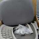SMUG Home Office Chair Ergonomic Computer Desk Chair Mesh Mid-Back Height Adjustable Swivel Chair with Armrest, Grey