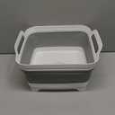 MontNorth Collapsible Wash Basin 9L, Foldable Dish Tub with Drain Plug, Portable Collapsible Dish Basin, Camping Sink for Washing Dishes, Laundry & Kitchen Use, (Gray - Set of 1)