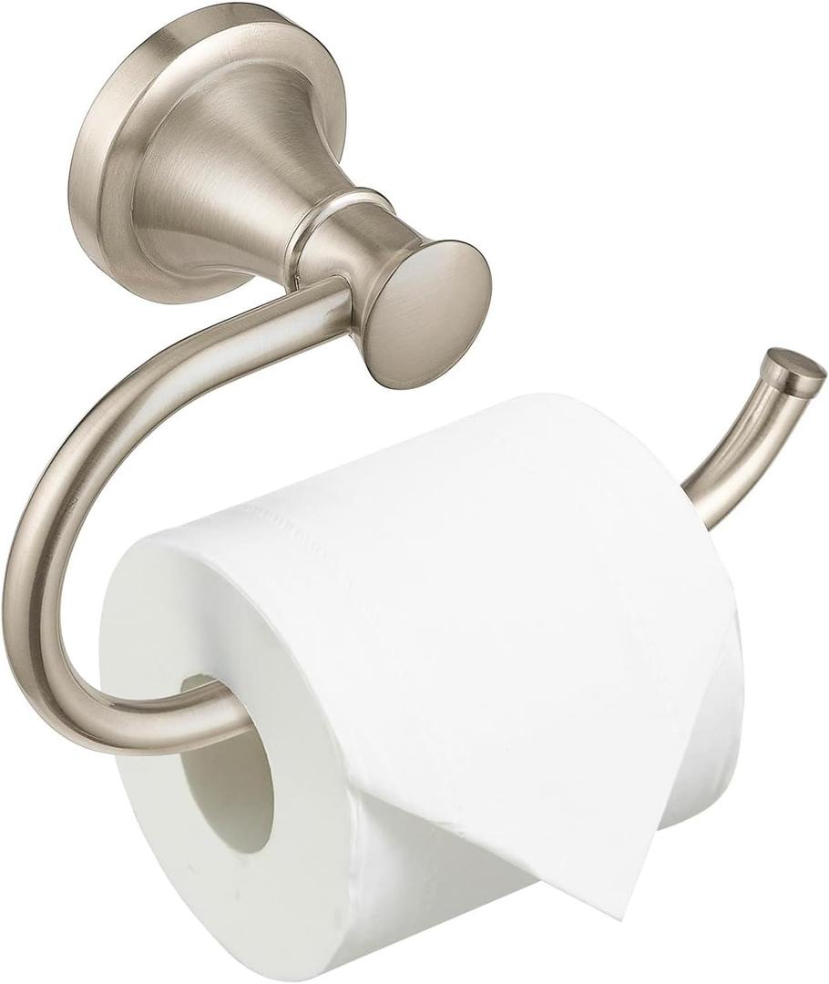 BESy Brushed Nickel Toilet Tissue Paper Holder Brushed Nickel Bathroom Accessories Toilet roll Paper Hanger, Wall Mounted, Rustproof