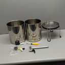 CO-Z Gravity-Fed Water Filter System, 2.25 gal UV Countertop Water Filtration System, Stainless Steel Water Purifier with 2 Carbon Filters, Water Level Spigot, Chamber Stand, NSF/ANSI 42 Certification