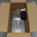 2Pack 25 oz Glass Bottles with Lid 750 ml Clear Empty Bottles with Cork Square Glass Bottle with Cap for Liquor Vodka Brandy Whiskey Beer Water Soda