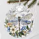 Stained Glass Dragonfly Ornament: Christmas Decorations, Ornaments for Christmas Tree & Holiday Ornaments  Holiday Present, Gift Exchange Ideas & Elegant Keepsake Gift for Family, Coworkers & Friends