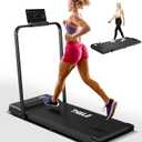 THAILE Walking Pad Treadmill with Handle Bar, 3 in 1 Folding Walking Pad, PortableTreadmill for Home Office with 330lbs Capacity, Bluetooth, App and Remote Control, 4/6mph (Black with Handle Bar)