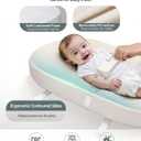 COMOMY Baby Changing Pad with Wipeable & Waterproof PU Cover, Contoured Diaper Changing Pad for Dresser with Non-Slip Safety Belt, Portable and Lightweight, Large Cushioned Foam, Beige