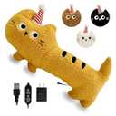 Stuffed Animal Heating Pad for Period Cramps & Menstrual Pain Relief, Cute Plush Gift for Teen Girls Period Kit, Safe USB Powered Heat Pad for Car Travel (Yellow cat)