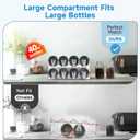 Amaoot Large Compartment Water Bottle Organizer,2 Tier Stackable Water Bottle Rack for Cabinet,Tumbler Storage Organizer for Kitchen,Fridge,Cabinet Organization and Storage