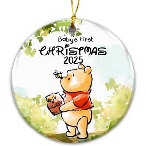 Baby First Christmas Ornaments 2023 | Disney Winnie The Pooh Christmas Tree Ornaments, Unique Christmas Decorations for New Baby and New Parents, for Newborn Baby 2023 (Winnie & Bee)