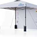 12X12 Pop Up Canopy Tent,Removable Pockets Sidewall for Extra Storage,Easy Up Canopy,Heavy Duty One Person Set Up Event Tent,White