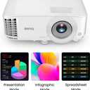 BenQ WXGA Business Projector (MW560C) - DLP - 4,000 Lumens High Brightness - 20,000:1 High Contrast Ratio - HDMI, VGA - Auto Keystone Correction - Simple Setup - SmartEco Technology