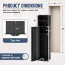 Wesiti Recessed Toilet Paper Holder 25x6'' Black Tissue Holder, Curved Door