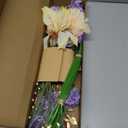Floroom Artificial Greenery Stems Box Set, 45pcs with 9 Kinds of Faux Greenery Flowers Picks for DIY Bridal Bouquets Wedding Floral Arrangement Table Centerpieces, Lavender & Gold