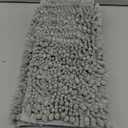Yimobra Bathroom Rug Mat 24 x 17, Extra Soft Non Slip Absorbent Water Bath Rug, Quick Dry Machine Washable Chenille Shaggy Shower Mat, Bath Mat for Bathroom Floor, Home Decor Accessories, Grey