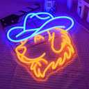 Golden Retriever Neon Sign for Wall Decor Dog Neon Light Cowboy LED Neon Sign Cute Retriever Led Neon Light for Bedroom Zoo Pet Shop Decoration, 13.7 inches x 12.5 inches