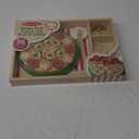 Melissa & Doug Wooden Pizza Party Play Set, 36 Self-Stick Toppings, Pizza Toy Kitchen Set & Play Kitchen Accessories, Preschool Toys for Boys & Girls 3+