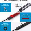 Litever LED Safe Light Kit. Human Motion Sensor Activated. 6 Slim LED Light Bars. Linkable Extendable Plug-in for Gun Safe, Locker, Closet, Showcase, in-Cabinet Under Counter Pantry. Daylight 5000K