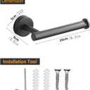 2-Piece Toilet Paper Holder - SUS 304 Stainless Steel Toilet Paper Holder Wall Mount, Toilet Paper Roll Holder for Bathroom, Kitchen, Washroom - Matte Black