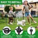 10 Pack Decorative Garden Fence Animal Barrier Fence, 17 in x 10 ft Rustproof Metal No Dig Fence Panels, Arched Small Garden Fence Barrier for Dog Rabbit Flower Bed Edging Yard Ground Patio Defense