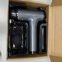 Massage Gun Deep Tissue, Handheld Electric Muscle Massager, High Intensity Percussion Massage Device for Pain Relief with 9 Attachments & 30 Speed(Grey)