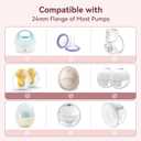 16mm Flange Inserts for 24mm Flange/Shield, Compatible with Momcozy/Medela/MOMMED/Spectra Breast Pumps, Pump Parts Replace (4PCS 16mm)