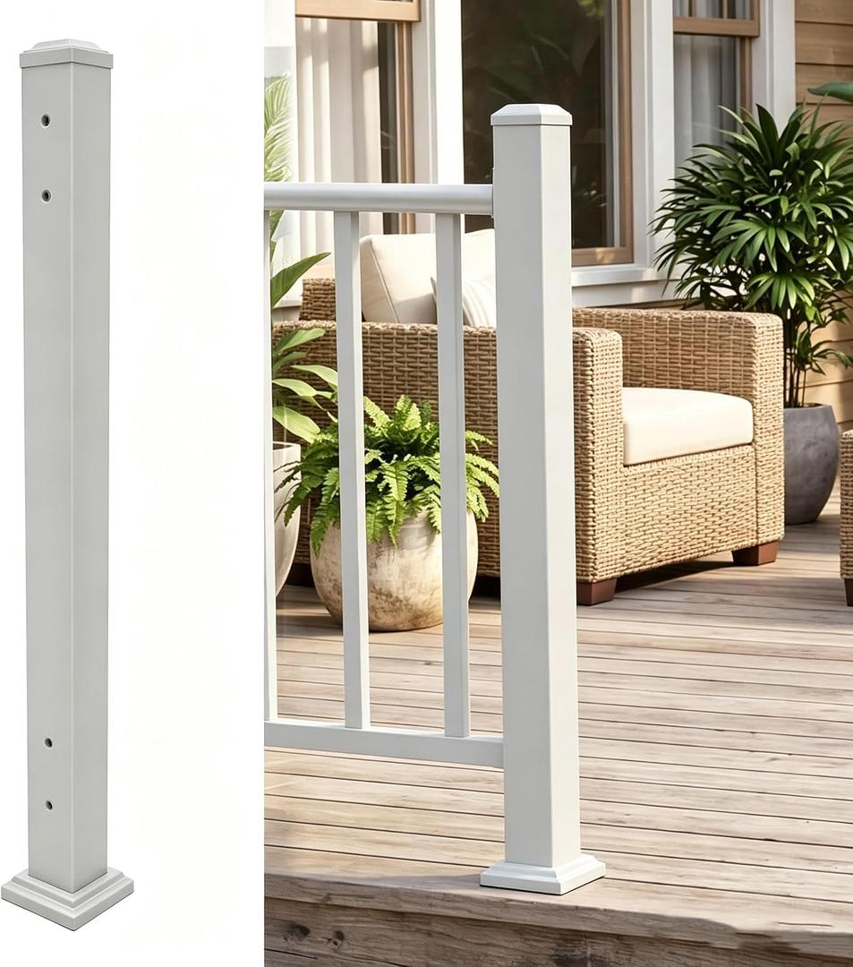 2.8 in. x 2.8 in. x 39 in Railing Post with Screws