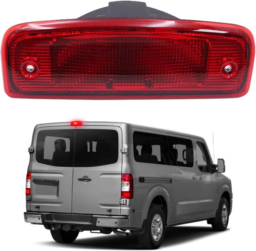 SecosAutoparts Third Brake Light Center High Mount Stop Lamp Compatible with Nissan NV1500 NV2500 NV3500 2012-2021# 923-153 26590-1PA0A 265901PA0A
