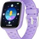 Smart Watch for Kids No Phone No APP Needed, 1.83" AMOLED Screen Fitness Tracker Watch with Pedometer, Kids Smart Watch with Heart Rate/Sleep Monitor, IP68 Waterproof for Girls 5-12 (Lilac)