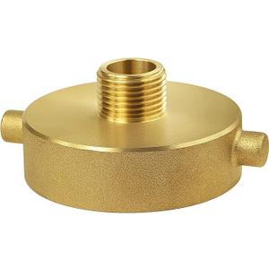 NOVINO Fire Hydrant Hose Adapter 21/2" NST/NH Female x 3/4" GHT Male, Brass Fire Hydrant Adapter to Garden Hose