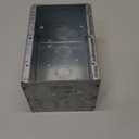 RACO 687 3-Gang Masonry Box, Nongangable, 19 Concentric KOs, Gray, 3-3/4" x 5-19/32"