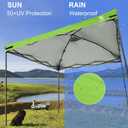 10x10 Pop Up Canopy Replacement Top Cover with Air Vent for Straight Leg Canopy Tent, Waterproof for Outdoor Garden Patio Camping Sun Shade (Neon Green)