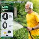 Garden Hose 50ft, Non-Expanding, Lightweight, Leak-Proof Metal interface, No-Knots, Portable, Wear-Resistant, Sturdy, Flexible, 3/4GHT, Water Hose for Yard, Garden (Black)