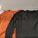 KILISU Long Sleeve Shirts for Women V Neck Lightweight Sweaters Fall Tops Tunic Cute Casual Loose Fashion Clothes 2025. M