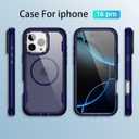 Korecase Magnetic for iPhone 16 Pro Case 6.3" [Compatible with Magsafe] Military-Grade Drop Proof Double Protection Bumper Phone Case Frosted Blue
