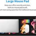 Anime Large Gaming Laptop Mouse Pad Tanjiro Nezuko Zenitsu Inosuke, Big Desk Pads PC Keyboard Waterproof and Non-Slip 31.06 x 11.8inches 3mm Thick Rubber Table Mat Black