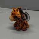 Bee Fun Jacent Giraffe Plush Keychain, Orange