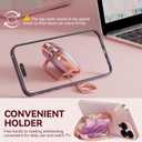 Inesore for AirPods Pro 3 Case 2025 with Lock, for Women Girly Floral Cute Case Compatible with Apple Airpods Pro 3rd Generation Cover, with Phone Stand,Keychain & Cleaner Kit-Purple Gold Marble