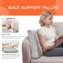 Daneey Backrest Pillow for Sitting, Bed Wedge Reading Pillow, Gray Velvet, 23.5*5*20 Inches