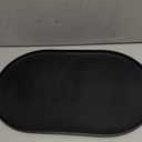 Hubulk 100% Waterproof Silicone Pet Feeding Mat with Raised Edge for Food and Water, Dog Bowl Mats, Cat Bowls Placemat with High Lip Protects Floor for Cats and Dogs (Black, 19" L x 12" W)