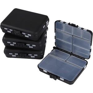 Hlotmeky Small Tackle Box Organizer 4 Pack Mini Tackle Boxes Plastic Fishing Organizer Tackle Storage Containers Kayak Fly Boxes