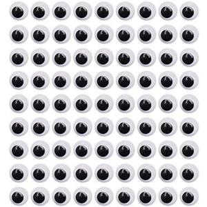 DECORA 1000 Pieces 12mm Round Wiggle Googly Eyes with Self-Adhesive for Scrapbooking and Crafts
