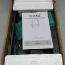 FITUEYES Universal Table Top TV Stand for 32-70 Inch TVs - 8-Level Height Adjustable Tilt & Swivel TV Stand Mount with Heavy Duty Tempered Glass Base, Hold Up to 88lbs, VESA 400x400mm