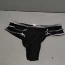 MakeMeChic Women's Plus Size Sparkly Briefs Bow Cut Out Low Waist Underwear Panty Black X-Large Plus