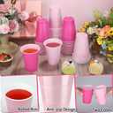 Kochorie 120 Pieces 16 oz Plastic Cups Light Pink and Hot Pink Disposable Party Cups Drinking Cup Bulk for Party Baby Shower Birthday Wedding Family Gatherings Festive Celebrations