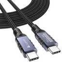 USB C 3.2 Gen 2 Cable 10Ft, 20Gbps Data Transfer & 240W Fast Charging & 4K@60Hz Monitor Video USBC Type C Cord for Monitor Laptop iPhone 17/16/15 Galaxy Portable SSD (Grey)