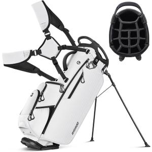14 Way Golf Stand Bag, Men Women Lightweight Golf Bag with Individual Full-Length Dividers, 9 Tactical Pockets, Cooler Pocket, Rain Cover Ergonomic Dual Strap for Easy Carry