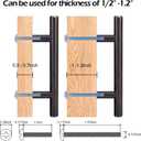 10 Pack Bronze Solid Cabinet Handles Drawer Pulls, 7.38-inch/187mm Length (5-inch Hole Center) Door Handle (1/2-inch Diameter) Kitchen Stainless Steel Cabinet Hardware Handle, Oil-Rubbed Bronze