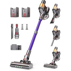 Snowkuna Cordless Vacuum Cleaner, 2 Batteries 120 Mins Runtime (Blue)