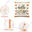 YUJUN 4 Pack Fall Pillow Covers Decoration,18x18in Buffalo Plaid Farmhouse Pumpkin Maple Leaves Thanksgiving Fall Throw Pillows Cushion Case Couch Decor for Autumn Home Outdoor Decorations (White)