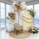 Champagne Gold White Balloons, 60 PCS Metallic Gold Cream Clear Balloons, Nude White Sand Beige Transparent Balloon for Neutral Birthday Boho Wedding Anniversary Engagement Baptism Party Decorations